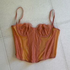 Urban Outfitters Out From Under Rust Modern Love Corset